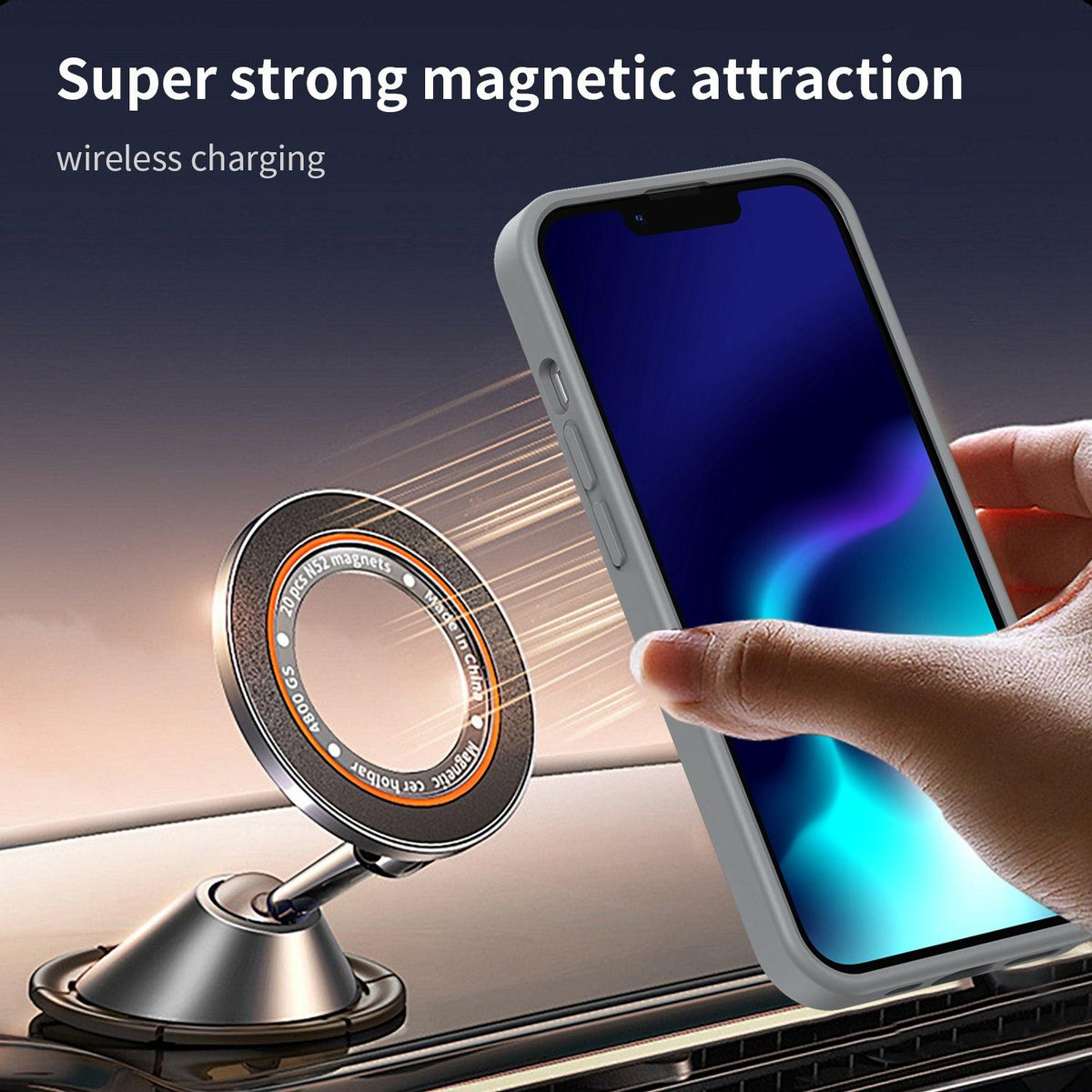 For iPhone 13 Pro Fanying Series Precision Camera Hole PC Hybrid TPU Translucent Frosted Magnetic Phone Case - Silver Grey - EDA009893310F