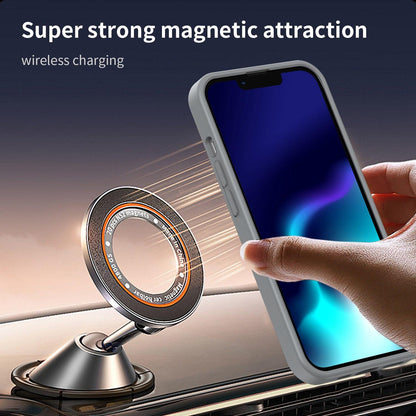 For iPhone 13 Pro Fanying Series Precision Camera Hole PC Hybrid TPU Translucent Frosted Magnetic Phone Case - Silver Grey - EDA009893310F