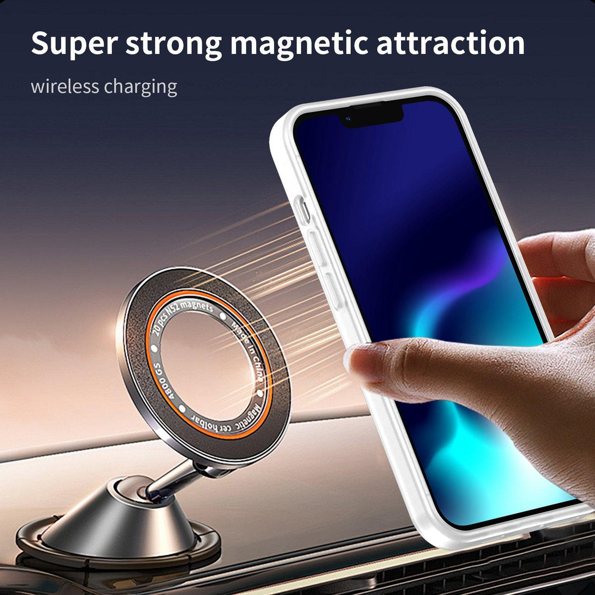 For iPhone 13 Pro Fanying Series Precision Camera Hole PC Hybrid TPU Translucent Frosted Magnetic Phone Case - Matte White - EDA009893310J