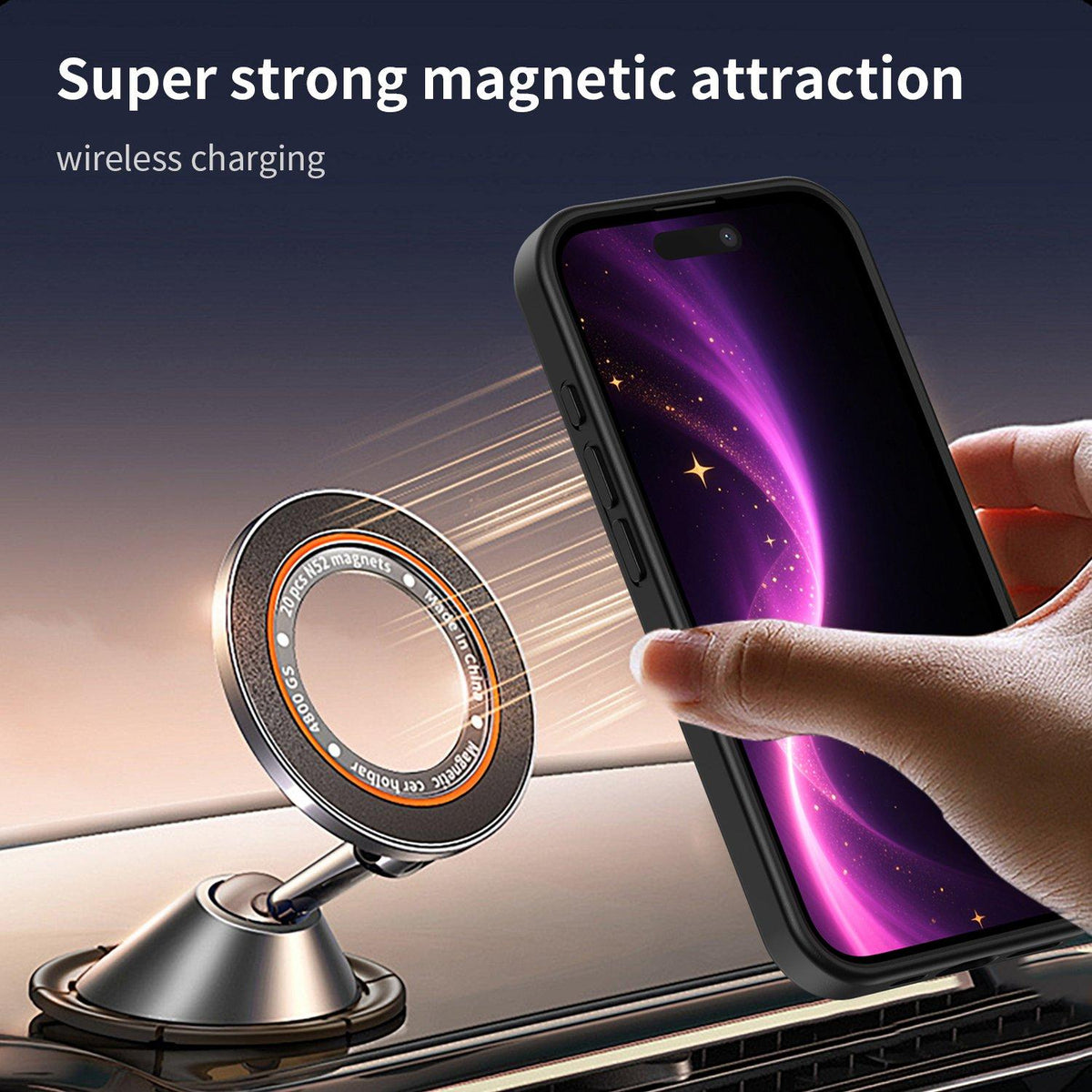 For iPhone 16 Fanying Series Precision Camera Hole PC Hybrid TPU Translucent Frosted Magnetic Phone Case - Translucent Black - EDA009893312A