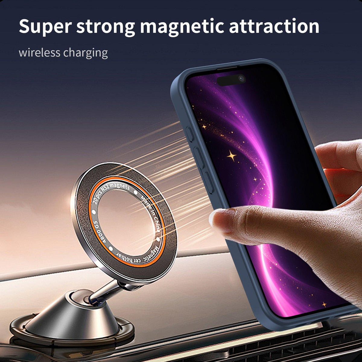 For iPhone 16 Fanying Series Precision Camera Hole PC Hybrid TPU Translucent Frosted Magnetic Phone Case - Cyan Blue - EDA009893312C