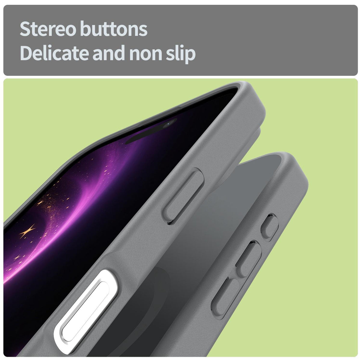 For iPhone 16 Fanying Series Precision Camera Hole PC Hybrid TPU Translucent Frosted Magnetic Phone Case - Silver Grey - EDA009893312F