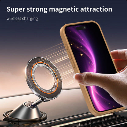 For iPhone 16 Fanying Series Precision Camera Hole PC Hybrid TPU Translucent Frosted Magnetic Phone Case - Desert Gold - EDA009893312G