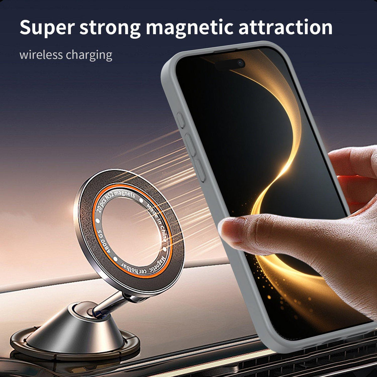 For iPhone 16 Pro Max Fanying Series Precision Camera Hole PC Hybrid TPU Translucent Frosted Magnetic Phone Case - Silver Grey - EDA009893315F