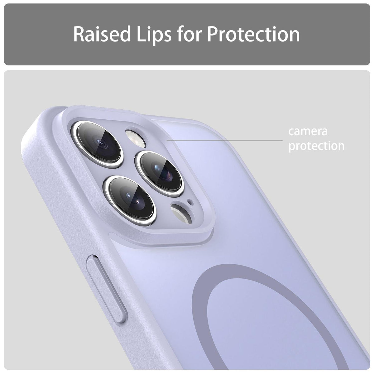 For iPhone 16 Pro Max Fanying Series Precision Camera Hole PC Hybrid TPU Translucent Frosted Magnetic Phone Case - Lavender - EDA009893315H
