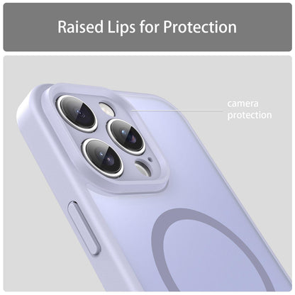 For iPhone 16 Pro Max Fanying Series Precision Camera Hole PC Hybrid TPU Translucent Frosted Magnetic Phone Case - Lavender - EDA009893315H