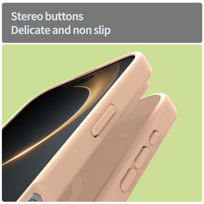 For iPhone 16 Pro Max Fanying Series Precision Camera Hole PC Hybrid TPU Translucent Frosted Magnetic Phone Case - Rouge Powder - EDA009893315I