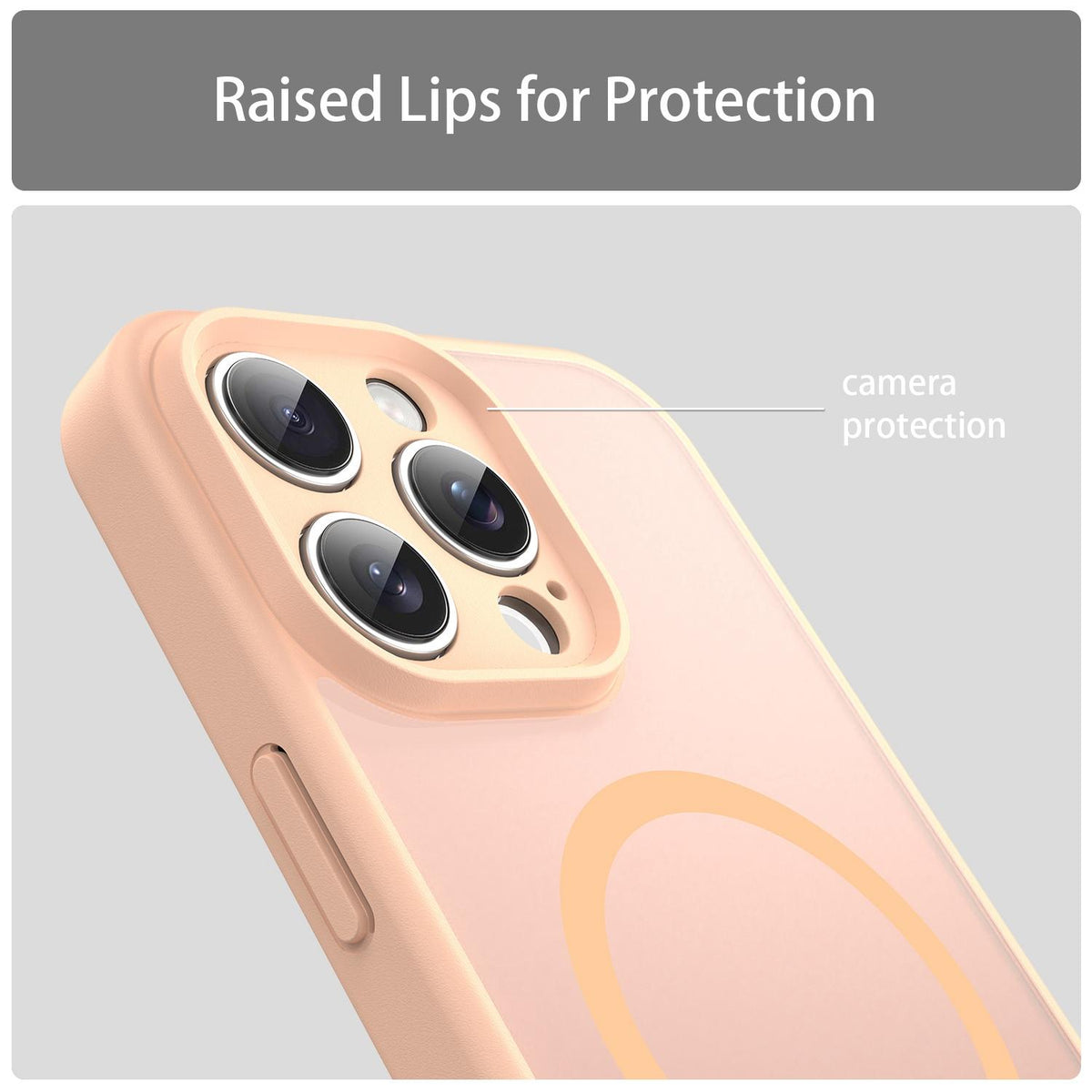 For iPhone 16 Pro Max Fanying Series Precision Camera Hole PC Hybrid TPU Translucent Frosted Magnetic Phone Case - Rouge Powder - EDA009893315I