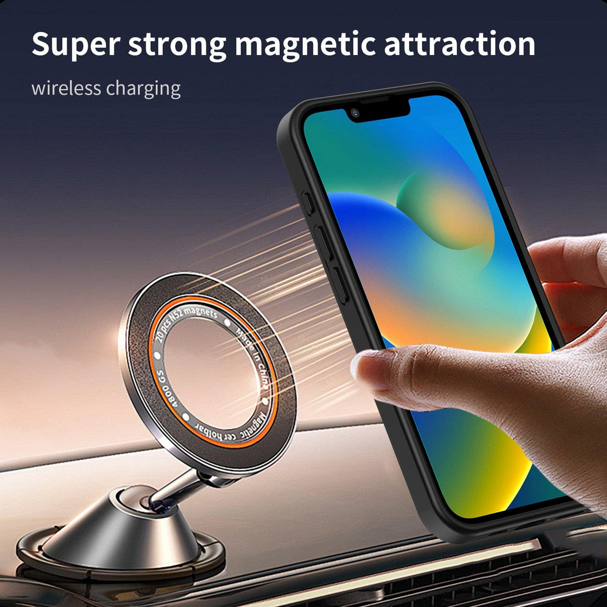 For iPhone 16e / 17e Fanying Series Precision Camera Hole PC Hybrid TPU Translucent Frosted Magnetic Phone Case - Translucent Black - EDA009893316A