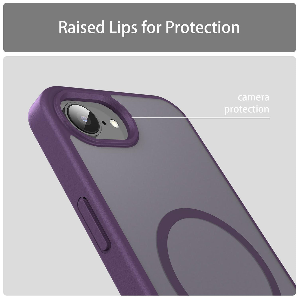 For iPhone 16e / 17e Fanying Series Precision Camera Hole PC Hybrid TPU Translucent Frosted Magnetic Phone Case - Crystal Purple - EDA009893316B