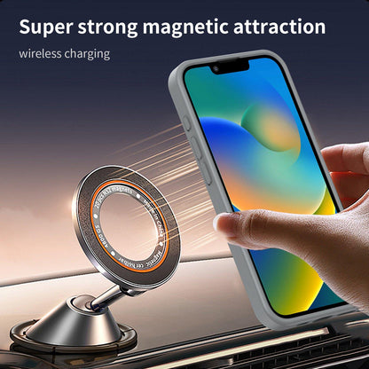 For iPhone 16e / 17e Fanying Series Precision Camera Hole PC Hybrid TPU Translucent Frosted Magnetic Phone Case - Silver Grey - EDA009893316F