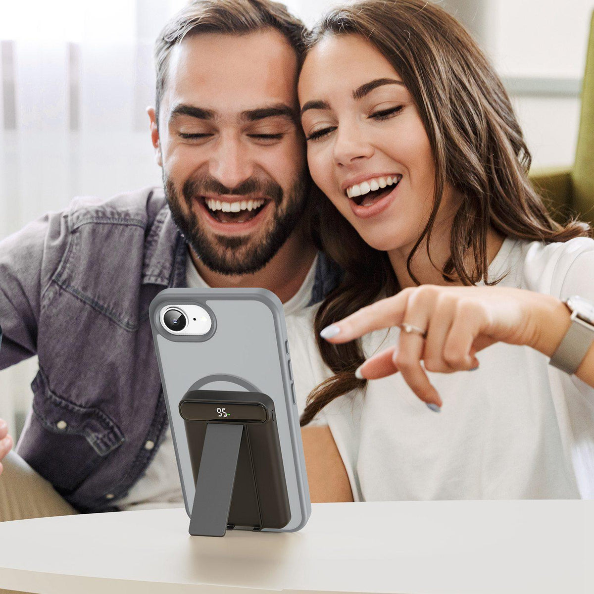 For iPhone 16e / 17e Fanying Series Precision Camera Hole PC Hybrid TPU Translucent Frosted Magnetic Phone Case - Silver Grey - EDA009893316F