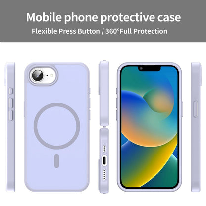For iPhone 16e / 17e Fanying Series Precision Camera Hole PC Hybrid TPU Translucent Frosted Magnetic Phone Case - Lavender - EDA009893316H