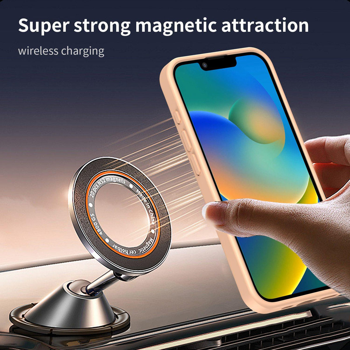 For iPhone 16e / 17e Fanying Series Precision Camera Hole PC Hybrid TPU Translucent Frosted Magnetic Phone Case - Rouge Powder - EDA009893316I
