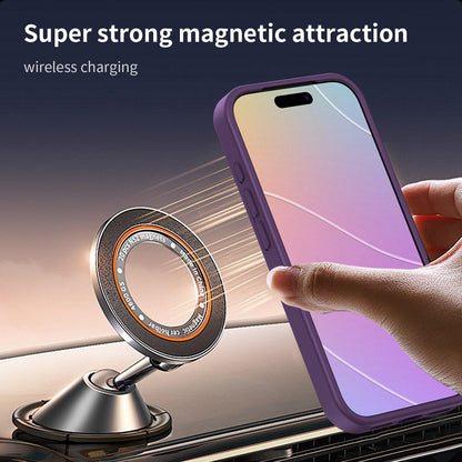 For iPhone 17 Pro Fanying Series Precision Camera Hole PC Hybrid TPU Translucent Frosted Magnetic Phone Case - Crystal Purple - EDA009893319B