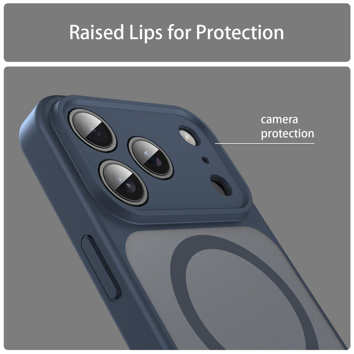 For iPhone 17 Pro Fanying Series Precision Camera Hole PC Hybrid TPU Translucent Frosted Magnetic Phone Case - Cyan Blue - EDA009893319C