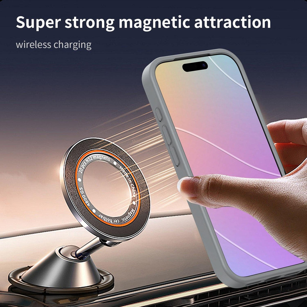 For iPhone 17 Pro Fanying Series Precision Camera Hole PC Hybrid TPU Translucent Frosted Magnetic Phone Case - Silver Grey - EDA009893319F