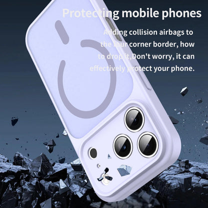 For iPhone 17 Pro Fanying Series Precision Camera Hole PC Hybrid TPU Translucent Frosted Magnetic Phone Case - Lavender - EDA009893319H