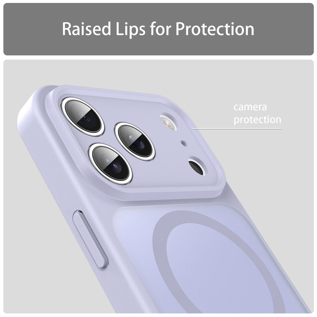 For iPhone 17 Pro Fanying Series Precision Camera Hole PC Hybrid TPU Translucent Frosted Magnetic Phone Case - Lavender - EDA009893319H