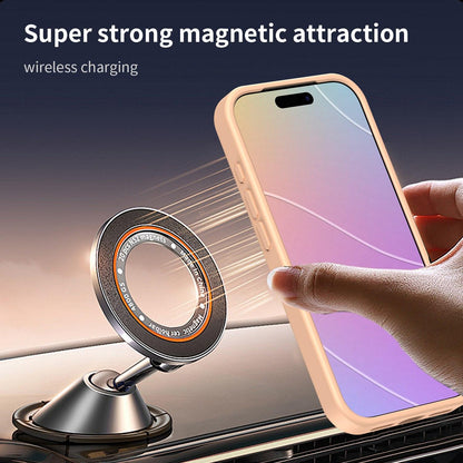 For iPhone 17 Pro Fanying Series Precision Camera Hole PC Hybrid TPU Translucent Frosted Magnetic Phone Case - Rouge Powder - EDA009893319I