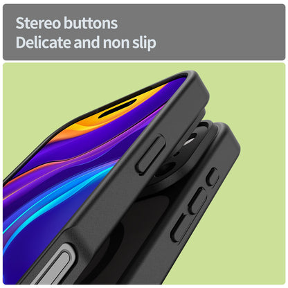 For iPhone 18 Pro Max Fanying Series Precision Camera Hole PC Hybrid TPU Translucent Frosted Magnetic Phone Case - Translucent Black - EDA009893321A