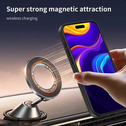For iPhone 18 Pro Max Fanying Series Precision Camera Hole PC Hybrid TPU Translucent Frosted Magnetic Phone Case - Translucent Black - EDA009893321A