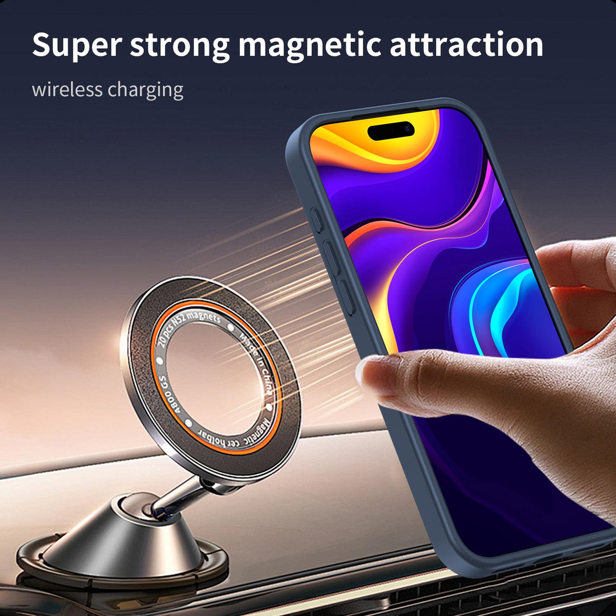 For iPhone 18 Pro Max Fanying Series Precision Camera Hole PC Hybrid TPU Translucent Frosted Magnetic Phone Case - Cyan Blue - EDA009893321C