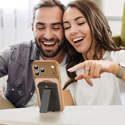 For iPhone 18 Pro Max Fanying Series Precision Camera Hole PC Hybrid TPU Translucent Frosted Magnetic Phone Case - Desert Gold - EDA009893321G