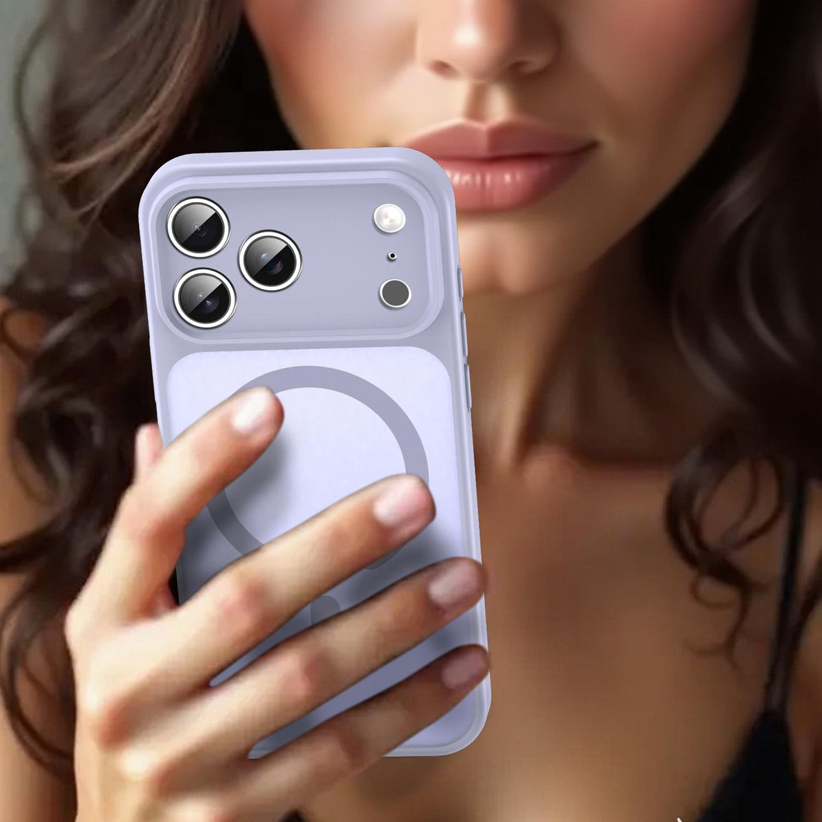 For iPhone 18 Pro Max Fanying Series Precision Camera Hole PC Hybrid TPU Translucent Frosted Magnetic Phone Case - Lavender - EDA009893321H