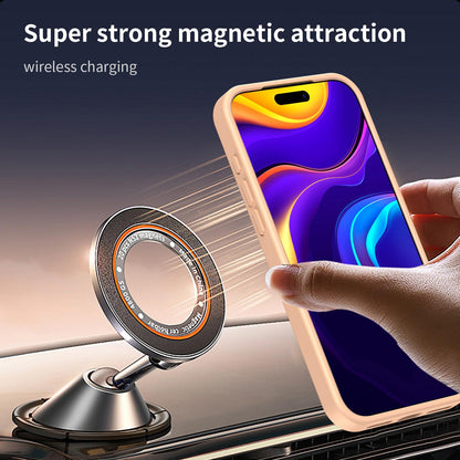 For iPhone 18 Pro Max Fanying Series Precision Camera Hole PC Hybrid TPU Translucent Frosted Magnetic Phone Case - Rouge Powder - EDA009893321I