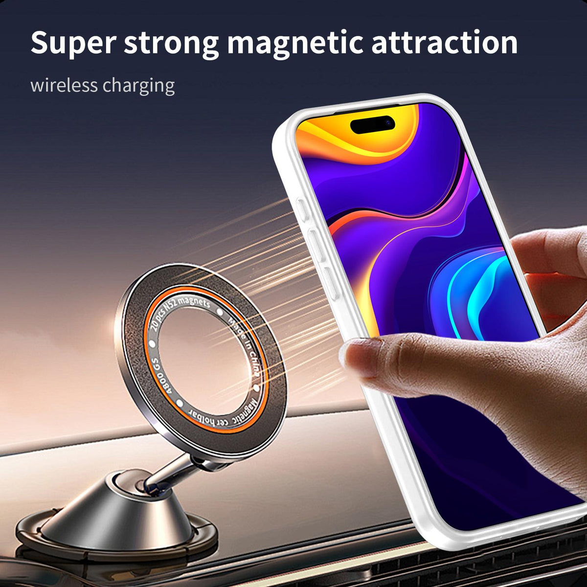 For iPhone 18 Pro Max Fanying Series Precision Camera Hole PC Hybrid TPU Translucent Frosted Magnetic Phone Case - Matte White - EDA009893321J