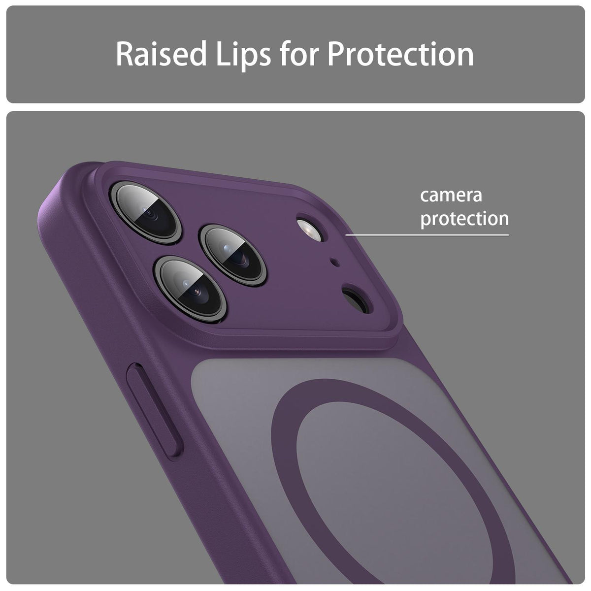 For iPhone 18 Pro Fanying Series Precision Camera Hole PC Hybrid TPU Translucent Frosted Magnetic Phone Case - Crystal Purple - EDA009893322B