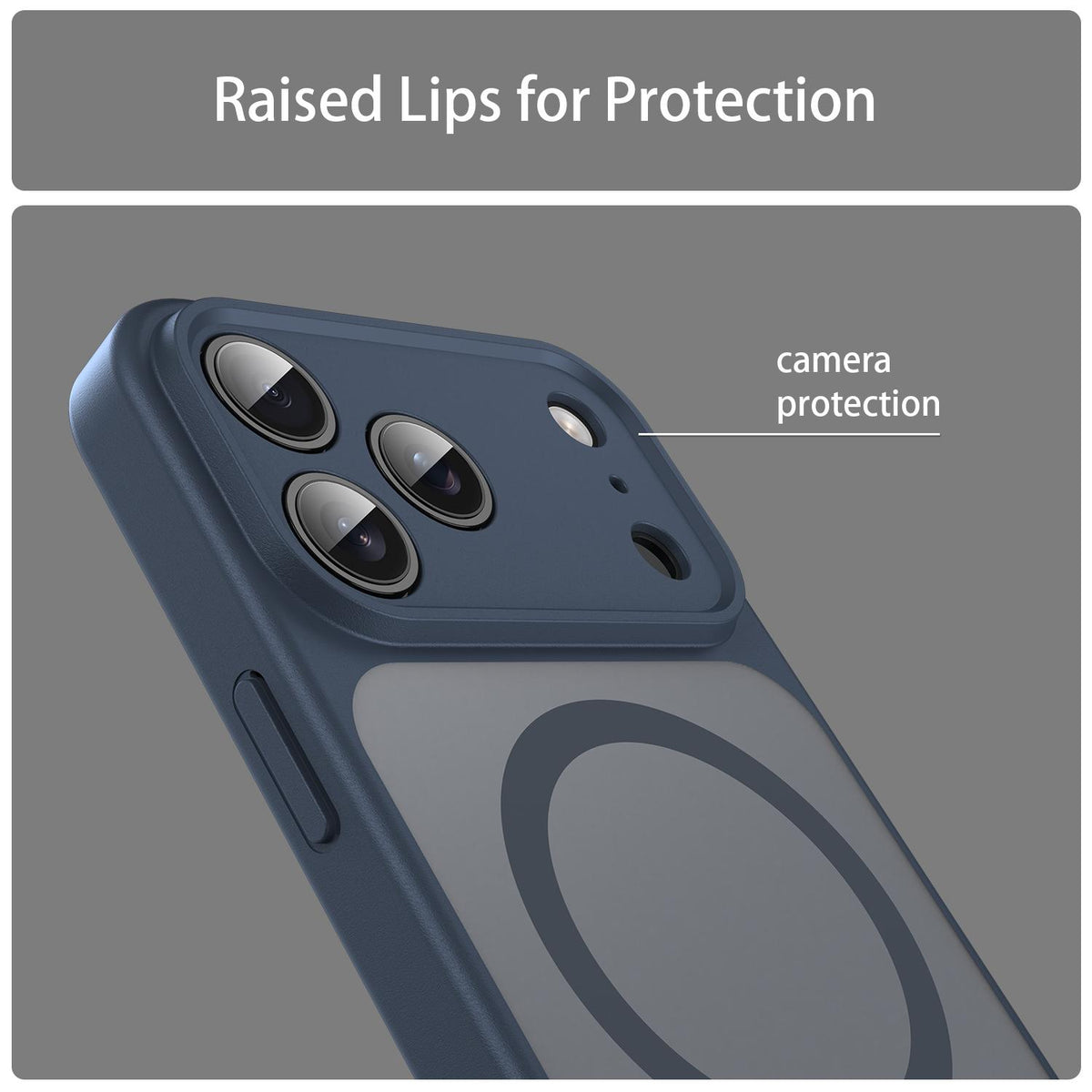 For iPhone 18 Pro Fanying Series Precision Camera Hole PC Hybrid TPU Translucent Frosted Magnetic Phone Case - Cyan Blue - EDA009893322C