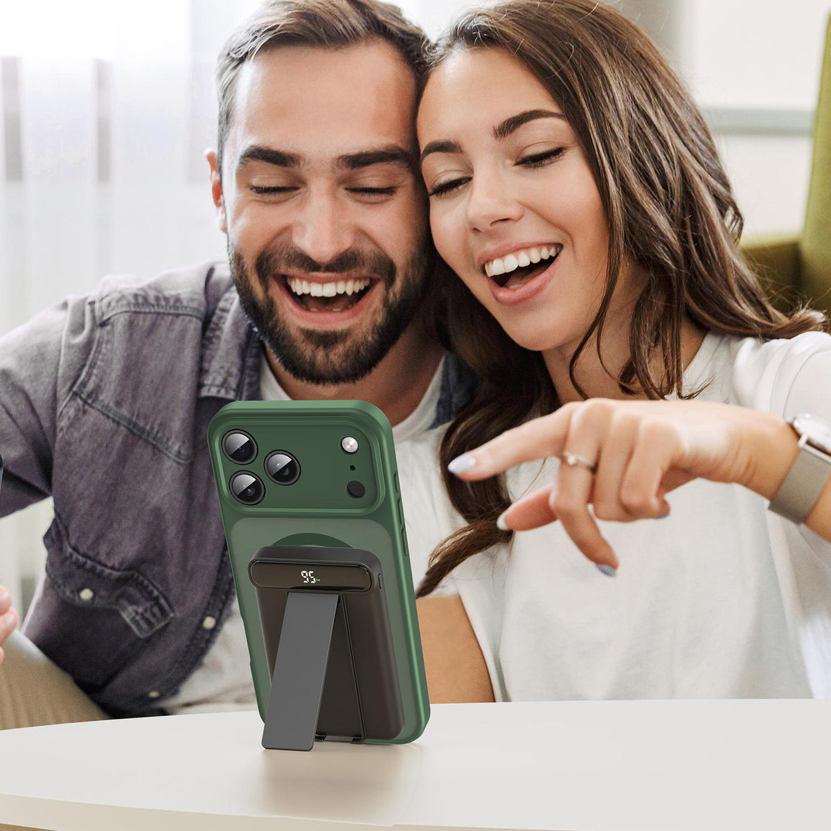 For iPhone 18 Pro Fanying Series Precision Camera Hole PC Hybrid TPU Translucent Frosted Magnetic Phone Case - Olive Green - EDA009893322D