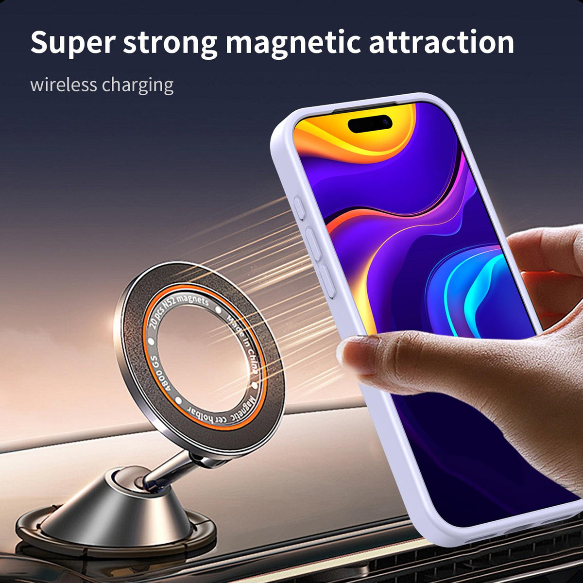 For iPhone 18 Pro Fanying Series Precision Camera Hole PC Hybrid TPU Translucent Frosted Magnetic Phone Case - Lavender - EDA009893322H