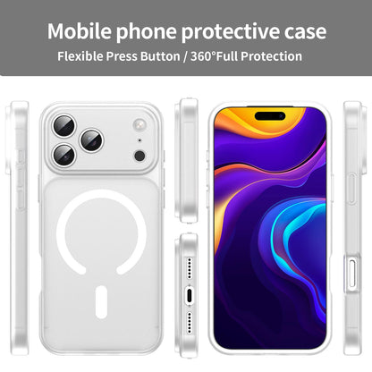 For iPhone 18 Pro Fanying Series Precision Camera Hole PC Hybrid TPU Translucent Frosted Magnetic Phone Case - Matte White - EDA009893322J