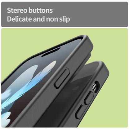 For iPhone 14 Pro Fanying Series Precision Camera Hole PC Hybrid TPU Translucent Frosted Phone Case - Translucent Black - EDA009893401A