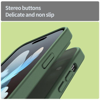 For iPhone 14 Pro Fanying Series Precision Camera Hole PC Hybrid TPU Translucent Frosted Phone Case - Olive Green - EDA009893401D
