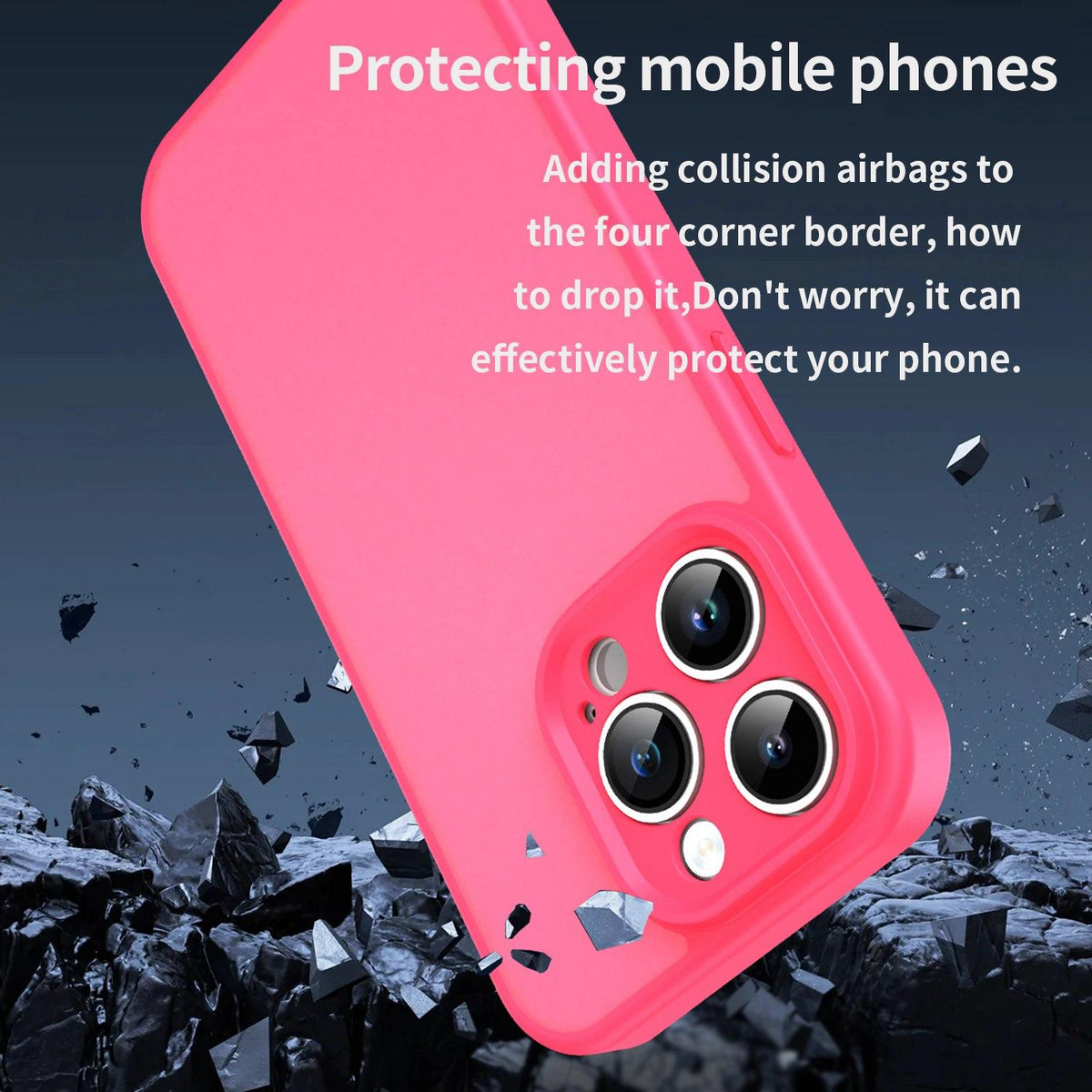 For iPhone 14 Pro Fanying Series Precision Camera Hole PC Hybrid TPU Translucent Frosted Phone Case - Rose Red - EDA009893401E