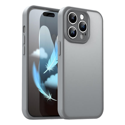 For iPhone 14 Pro Fanying Series Precision Camera Hole PC Hybrid TPU Translucent Frosted Phone Case - Silver Grey - EDA009893401F