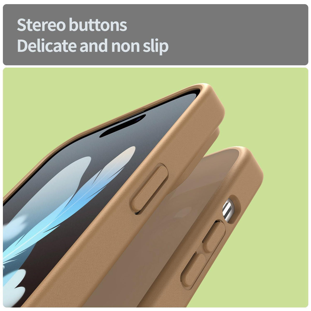 For iPhone 14 Pro Fanying Series Precision Camera Hole PC Hybrid TPU Translucent Frosted Phone Case - Desert Gold - EDA009893401G