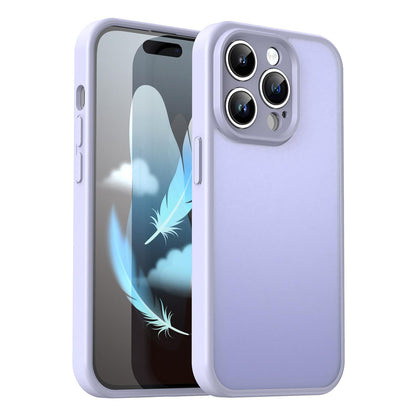 For iPhone 14 Pro Fanying Series Precision Camera Hole PC Hybrid TPU Translucent Frosted Phone Case - Lavender - EDA009893401H