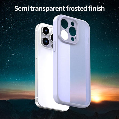 For iPhone 14 Pro Fanying Series Precision Camera Hole PC Hybrid TPU Translucent Frosted Phone Case - Lavender - EDA009893401H