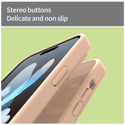 For iPhone 14 Pro Fanying Series Precision Camera Hole PC Hybrid TPU Translucent Frosted Phone Case - Rouge Powder - EDA009893401I