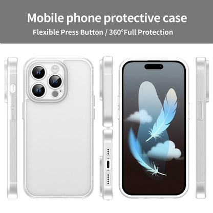 For iPhone 14 Pro Fanying Series Precision Camera Hole PC Hybrid TPU Translucent Frosted Phone Case - Matte White - EDA009893401J