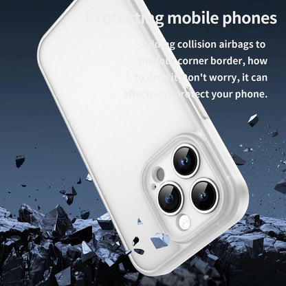For iPhone 14 Pro Fanying Series Precision Camera Hole PC Hybrid TPU Translucent Frosted Phone Case - Matte White - EDA009893401J