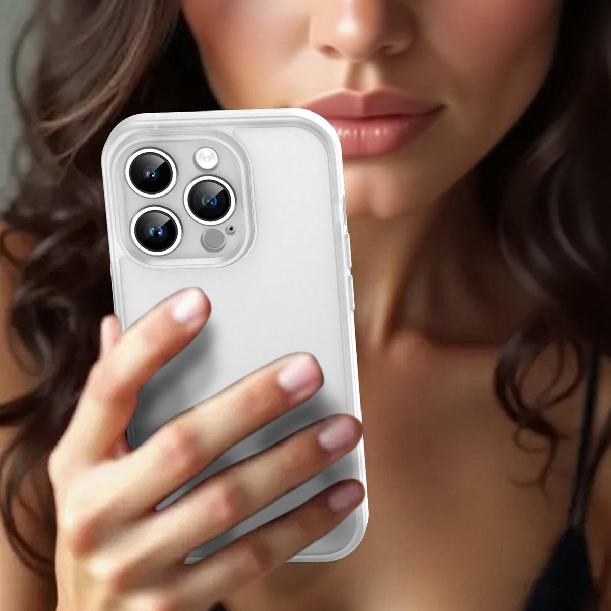 For iPhone 14 Pro Fanying Series Precision Camera Hole PC Hybrid TPU Translucent Frosted Phone Case - Matte White - EDA009893401J