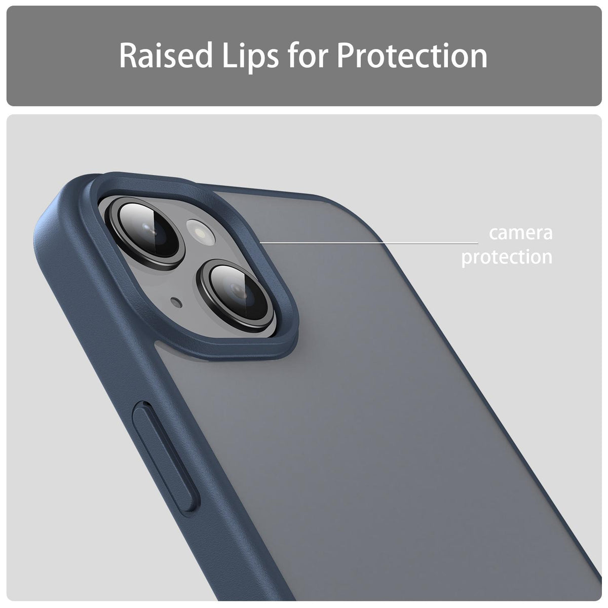 For iPhone 15 Plus Fanying Series Precision Camera Hole PC Hybrid TPU Translucent Frosted Phone Case - Cyan Blue - EDA009893406C