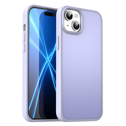 For iPhone 15 Plus Fanying Series Precision Camera Hole PC Hybrid TPU Translucent Frosted Phone Case - Lavender - EDA009893406H