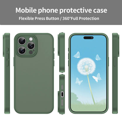 For iPhone 15 Pro Max Fanying Series Precision Camera Hole PC Hybrid TPU Translucent Frosted Phone Case - Olive Green - EDA009893409D